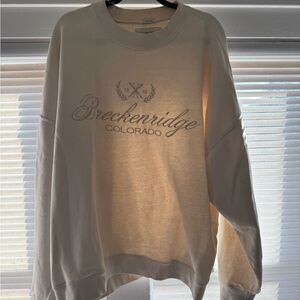 Abercrombie & Fitch Cream Oversized Fleece